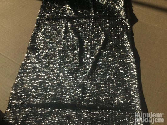 MATERIJAL za šivenje, nov, srebrno-crni, 100x25cm