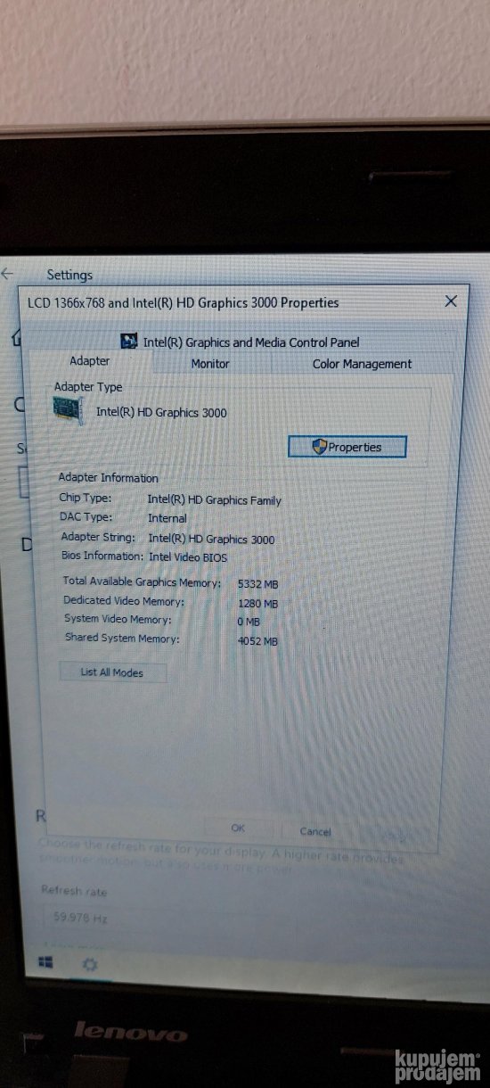 Laptop Lenovo ThinkPad Edge E320 i5 NOV SSD 240Gb ODLICAN