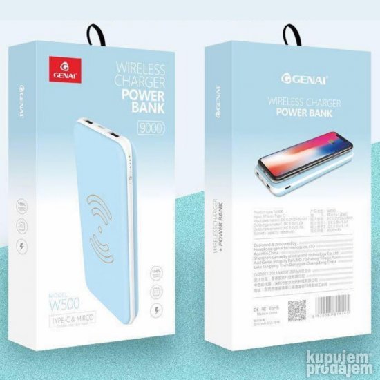 POWER BANK - Bežični Punjač - USB / Micro SD - 9000W