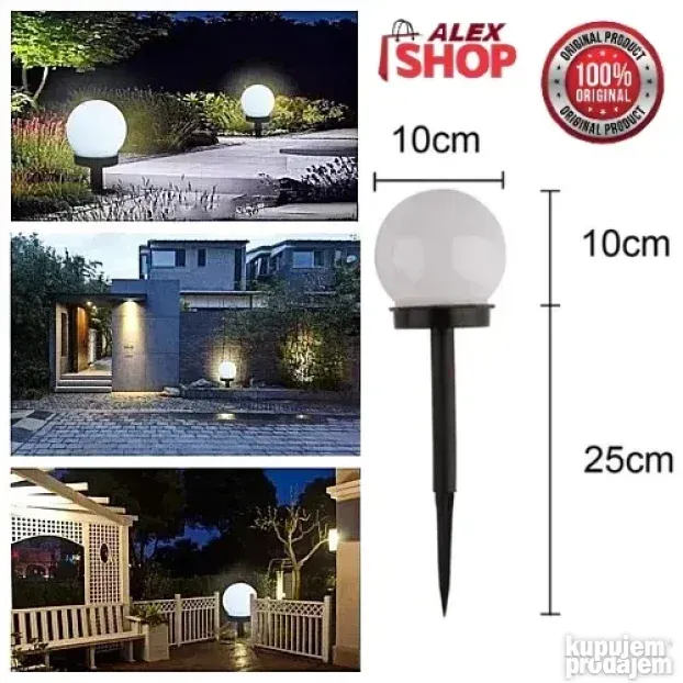 Solarne okrugle lampe za baštu i dvorište 4kom.