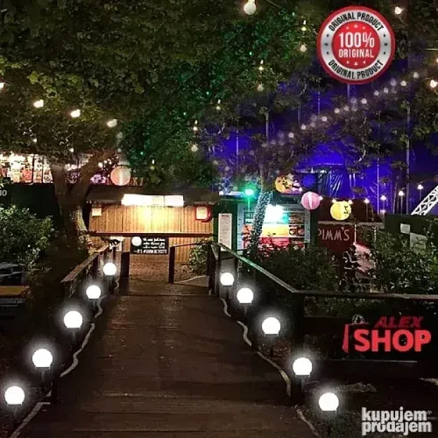 Solarne okrugle lampe za baštu i dvorište 4kom.