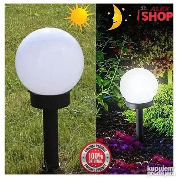 Solarne okrugle lampe za baštu i dvorište 4kom.