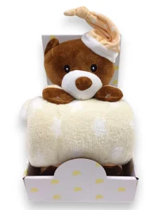 BBO Set igračka + ćebence Uspavani meda bež