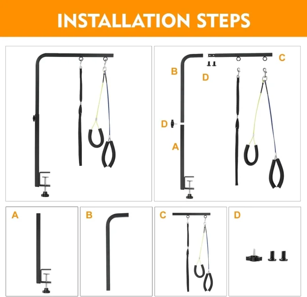 WeGXY podesiva ruka za šišanje pasa visine 74 cm