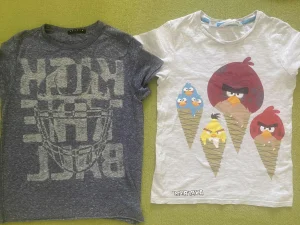 2 majice H&M Angry birds i Sisley, 128/134