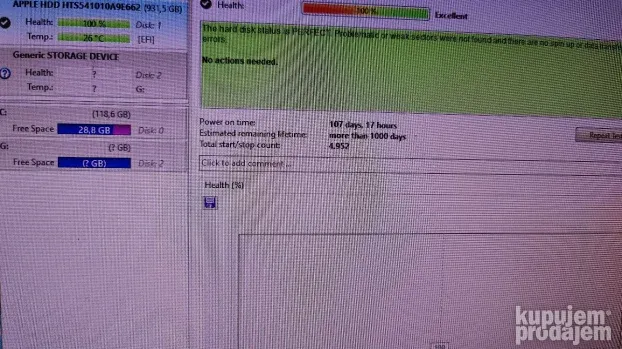 Apple 1tb hdd  perfektan 2,5"