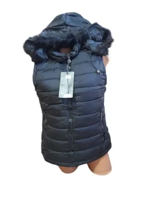 Ženski crni prsluk sa kapuljačom  Vel.M,L,XL,2XL,3XL