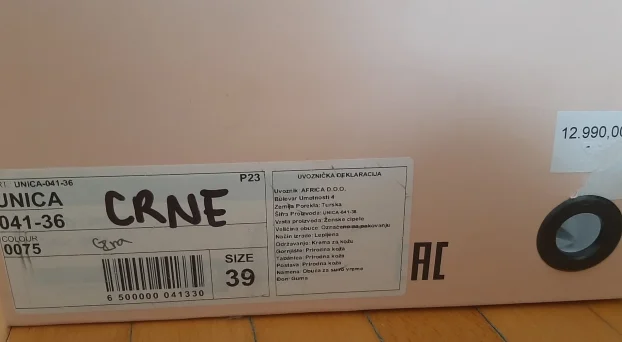 Ženske mokasine cipele od prave kože