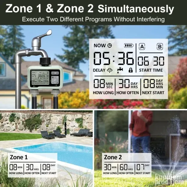 Crosofmi HCT-326 Tajmer za zalivanje sa 2 zone/2 izlaza