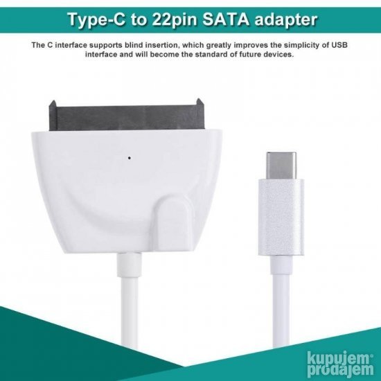 USB-C 3.1 na adapter SATA za 2.5" HDD SSD usbc sa dod.napaja