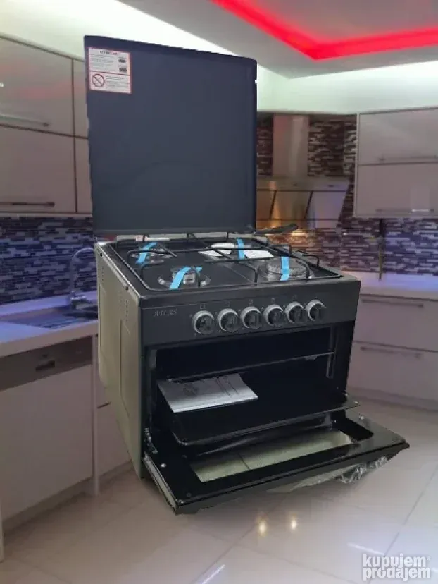 Plinski sporet plinskom rernom rerna 4 ring gas NOVO BELI