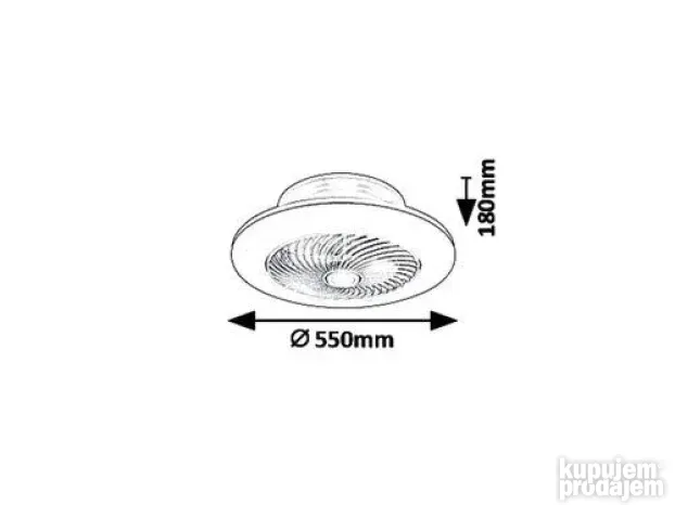 LED plafonjera - ventilator DALFON 6710