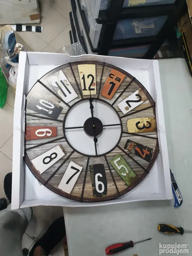 Retro Industrijski sat 60cm - Emotion