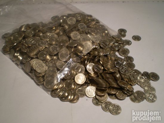 10 novcica UNC kvaliteta - Jugoslavija 1 dinar 1993 -