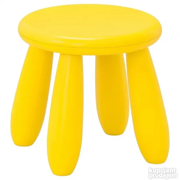 Ikea MAMMUT zuta stolica za decu KupujemProdajem