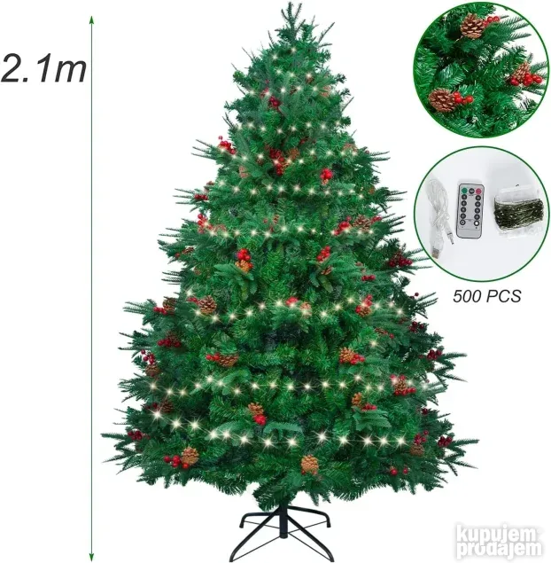AGM Novogodišnja jelka sa LED lampicama