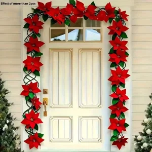 1 komad 240cm Prelepa Srećna Crvena Božićna dekoracija