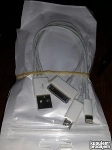 Kabl račva punjenje Mikro USB i iPhone 4/ 5/ 6, 3u1, 22cm