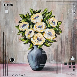 Harmonija oblika - akril na platnu 40x40cm