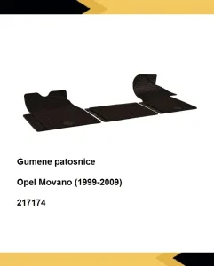 Gumene patosnice Opel Movano (1999-2009) 217174
