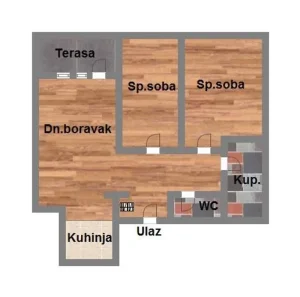 Trosoban stan u izgradnji