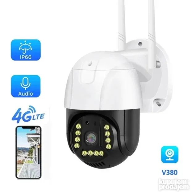 SIM 4G LTE video nadzor gsm spoljasnja nadzorna kamera v380