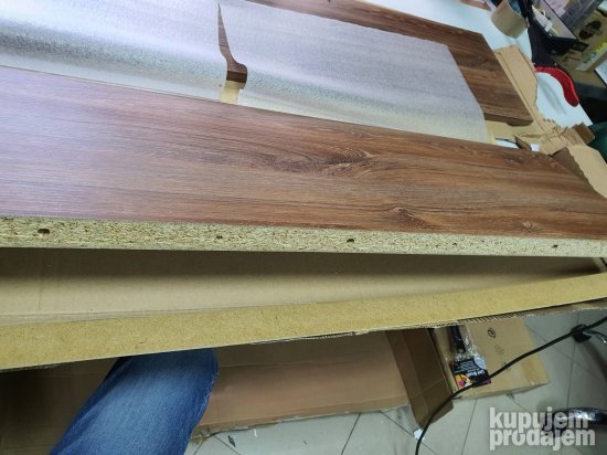 Zidna Polica 156x25x27cm Drvena - Naturoo