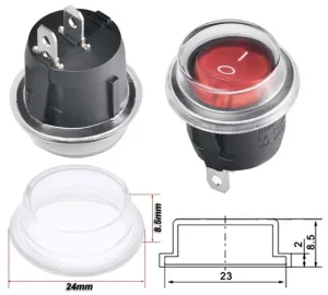 Silikonska zaštitna Vodootporna kapica za okrugli Prekidač