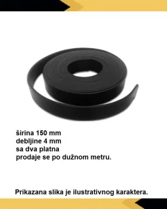 Gumena traka u rolni sa dva platna - 150 x 4mm