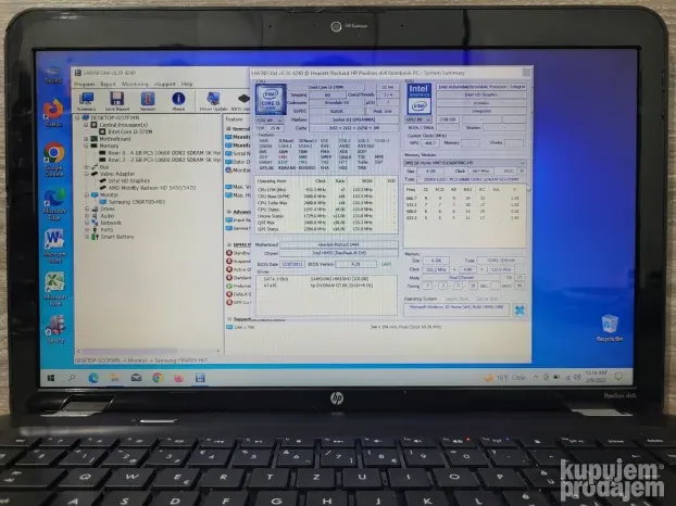 Laptop HP Pavilion dv6-3110ez Intel i3-370M 6GB 320GB 15.6"