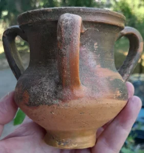 Very rare Roman 3 handled pot