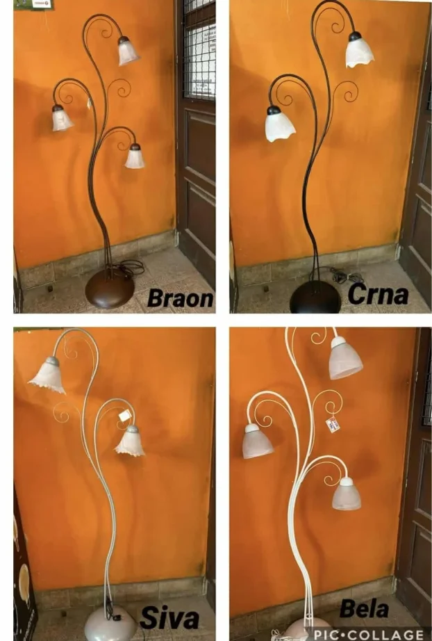 Podne lampe braon kovano gvozdje 3xe27 7000din x e27 Birate