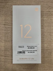 Xiaomi 12 Lite 8/128GB crni telefon