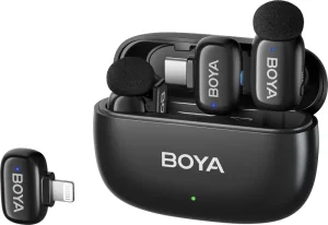 BOYA Mini Mikrofon stock Lightning/USB C black