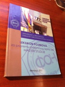 Leksikon pojmova za pripremu prijemnog za Master