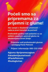 Pripreme za prijemni na glumu!