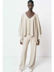 zara ponco kardigan novo