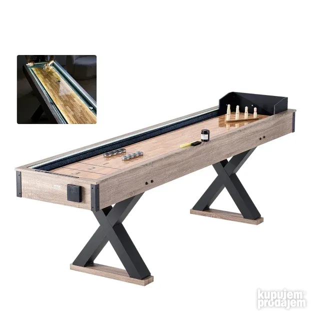 VEVOR 2-u-1 shuffleboard i stoni bowling set