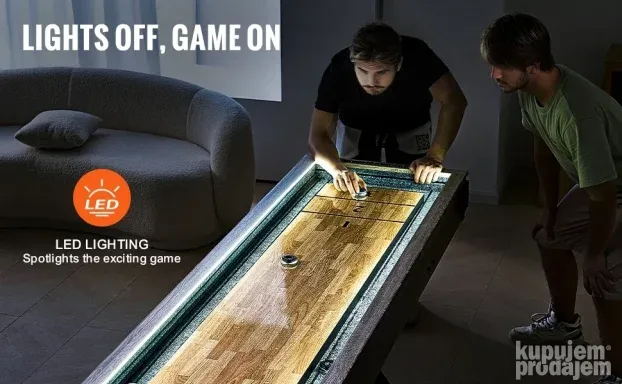 VEVOR 2-u-1 shuffleboard i stoni bowling set
