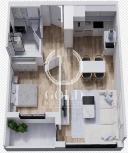 Bulevar patrijarha Pavla, 2.0 dvosoban, 43.44 m²