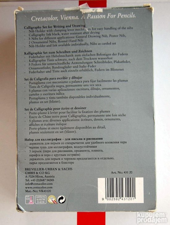Cretacolor Calligraphy - kaliografski set Austrija