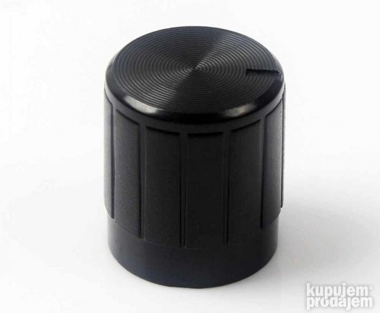 Plastično crno 6mm dugme za Potenciometar VK