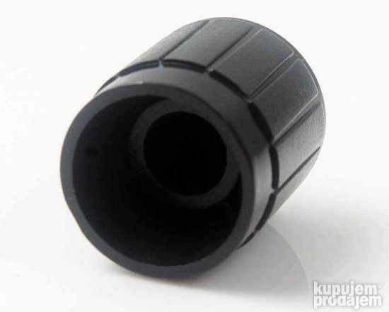 Plastično crno 6mm dugme za Potenciometar VK