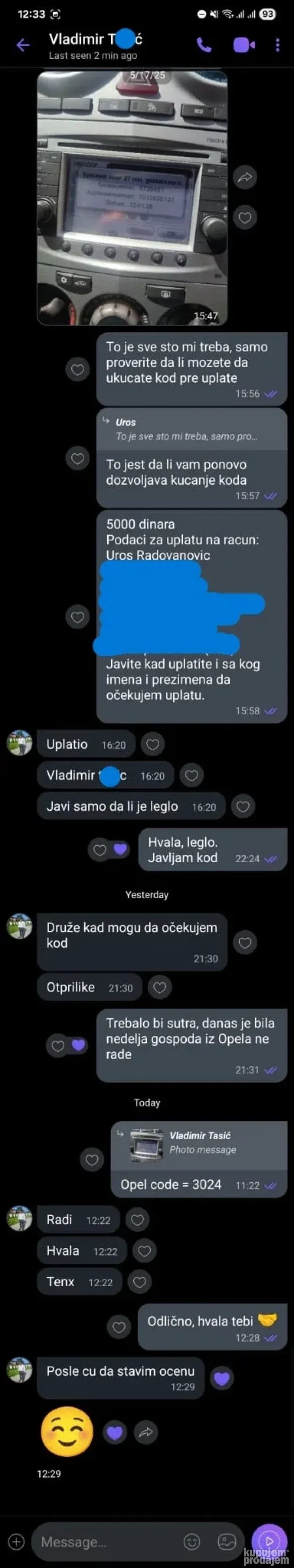 Opel Radio Kod Online Dekodiranje Bosch Corsa