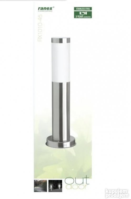 Bastenski Svetlosni Stub E27 20W 15x15x46cm - RANEX