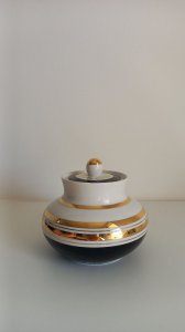 ukrasna posuda, secernica, porcelan, pozlata, zig, Rusija