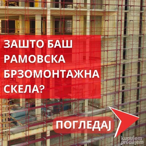 112 m2 nove ramovske skele na sniženju