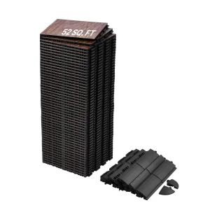 Set podnih obloga za teretanu, 52 komada PP PVC gumenih ploč