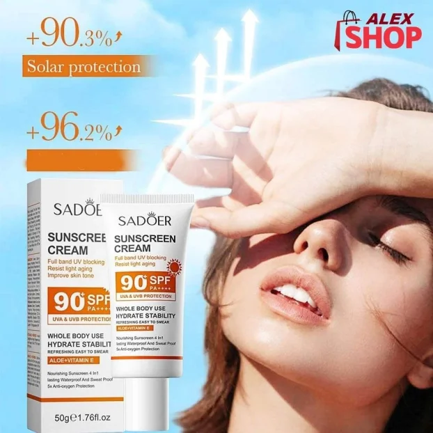 Krema SADOER sa SPF 90+ zaštitom od sunca i vitaminima