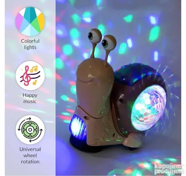 NOVO! Igračka Puž Muzički Puž Disko Puž Igračka za decu